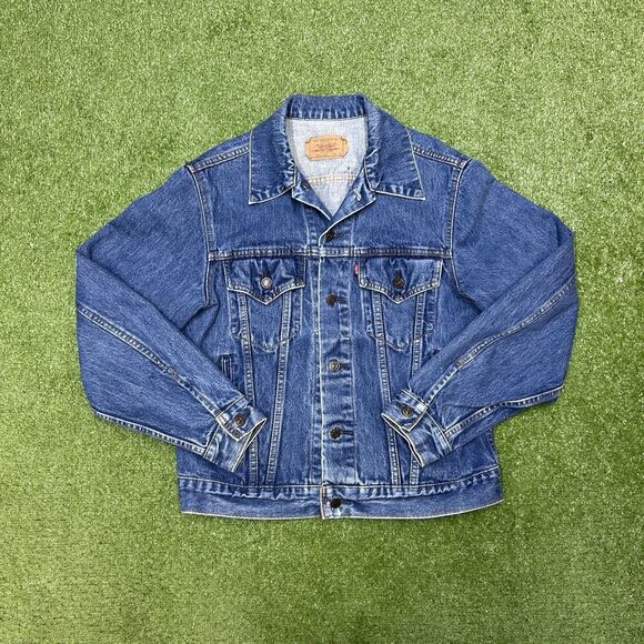Vintage Levi’s 80’s 70506 0216 Truckers Jean Jacket Made In USA Size 42 Denim - Picture 1 of 7